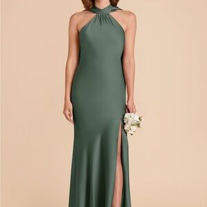 Birdy Grey Elegant Green Halter Maxi Dress